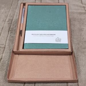 NEW Fuze Iced Tea Notebook Gift Set Natural Eco Friendly Tree Free Recycled Pen